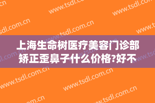 上海生命树医疗美容门诊部矫正歪鼻子什么价格?好不好?(上海生命树医疗美容医院怎么样)