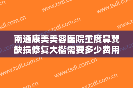 南通康美美容医院重度鼻翼缺损修复大楷需要多少费用?靠谱吗?