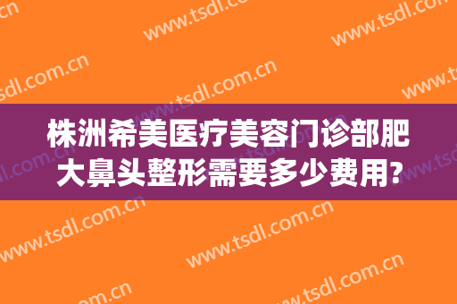 株洲希美医疗美容门诊部肥大鼻头整形需要多少费用?需要多久恢复?(合肥美希整形医院)