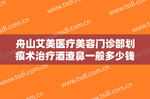 舟山艾美医疗美容门诊部划痕术治疗酒渣鼻一般多少钱?靠谱吗?