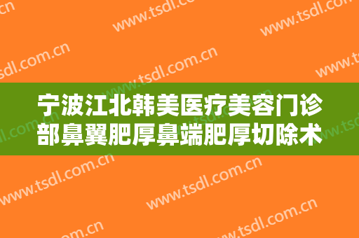 宁波江北韩美医疗美容门诊部鼻翼肥厚鼻端肥厚切除术价格?好不好?