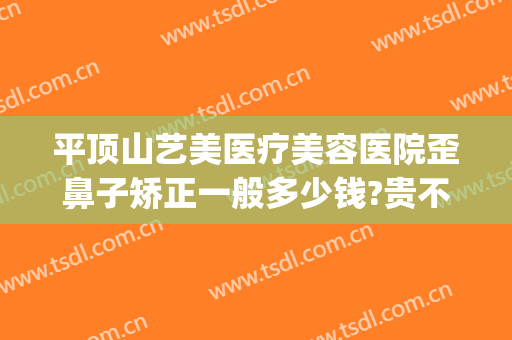 平顶山艺美医疗美容医院歪鼻子矫正一般多少钱?贵不贵?(平顶山市医美整形医院在哪)