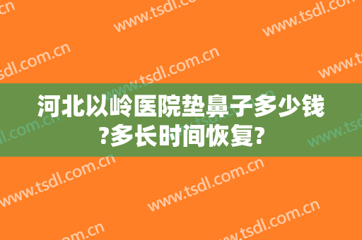 河北以岭医院垫鼻子多少钱?多长时间恢复?