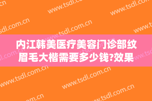 内江韩美医疗美容门诊部纹眉毛大楷需要多少钱?效果怎么样?(内江韩美整形医院好不好)