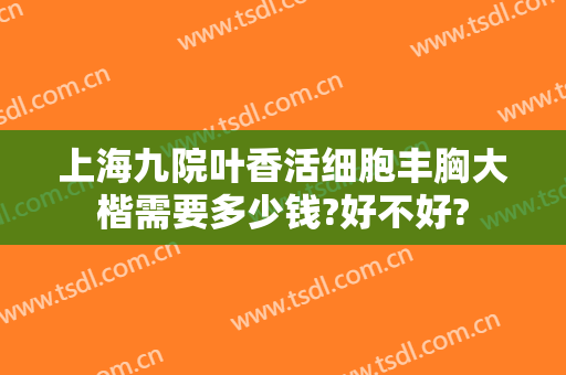 上海九院叶香活细胞丰胸大楷需要多少钱?好不好?