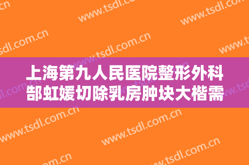 上海第九人民医院整形外科郜虹媛切除乳房肿块大楷需要多少钱?怎么样?