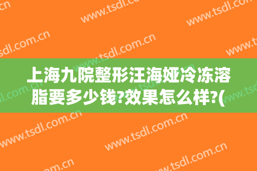 上海九院整形汪海娅冷冻溶脂要多少钱?效果怎么样?(冷冻溶脂 上海九院)