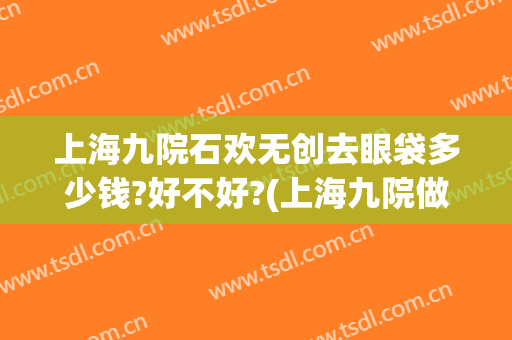 上海九院石欢无创去眼袋多少钱?好不好?(上海九院做眼袋大概多少钱)