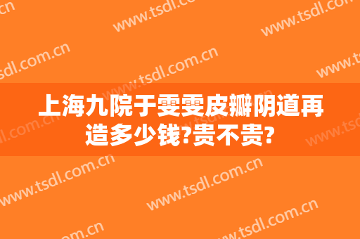 上海九院于雯雯皮瓣阴道再造多少钱?贵不贵?