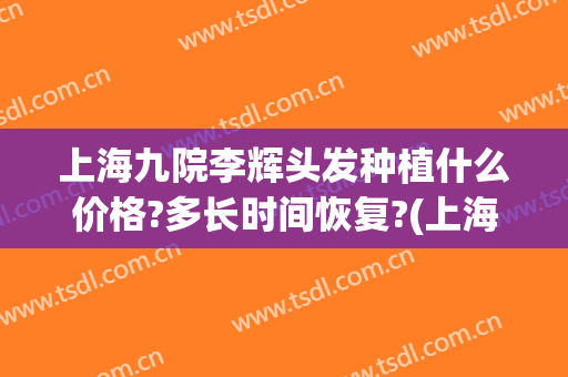 上海九院李辉头发种植什么价格?多长时间恢复?(上海九院植发要等多久)
