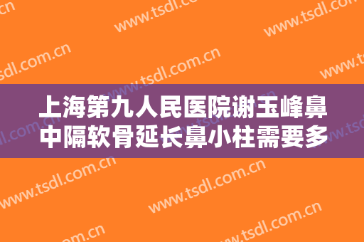 上海第九人民医院谢玉峰鼻中隔软骨延长鼻小柱需要多少钱?效果怎么样?