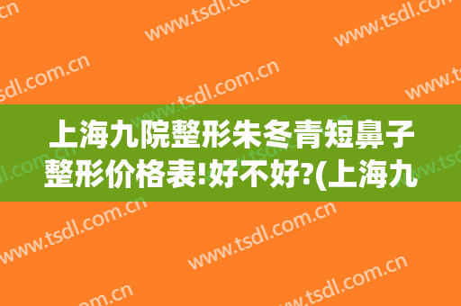 上海九院整形朱冬青短鼻子整形价格表!好不好?(上海九院整容医生名单)