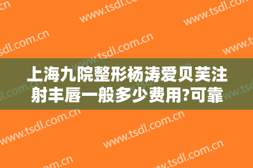 上海九院整形杨涛爱贝芙注射丰唇一般多少费用?可靠吗?
