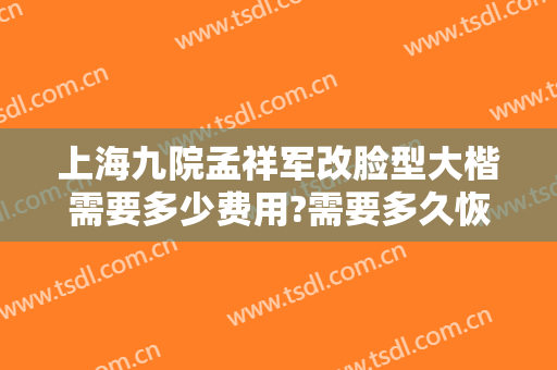 上海九院孟祥军改脸型大楷需要多少费用?需要多久恢复?