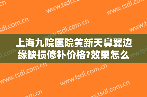 上海九院医院黄新天鼻翼边缘缺损修补价格?效果怎么样?