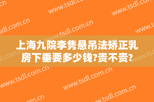 上海九院李隽悬吊法矫正乳房下垂要多少钱?贵不贵?