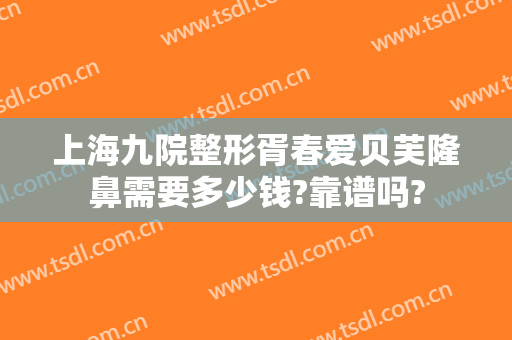 上海九院整形胥春爱贝芙隆鼻需要多少钱?靠谱吗?