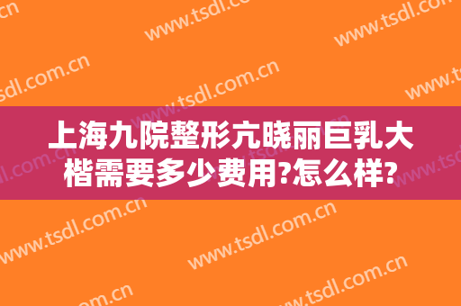 上海九院整形亢晓丽巨乳大楷需要多少费用?怎么样?