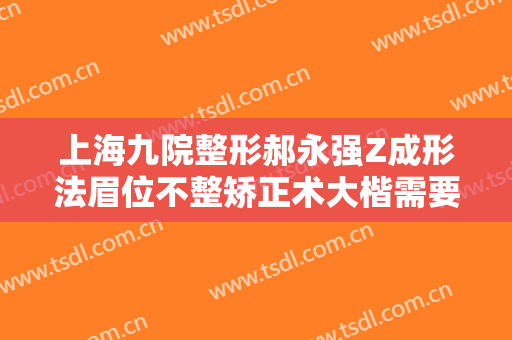上海九院整形郝永强Z成形法眉位不整矫正术大楷需要多少钱?怎么样?