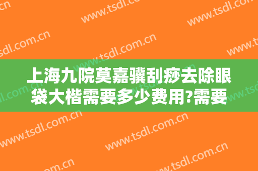 上海九院莫嘉骥刮痧去除眼袋大楷需要多少费用?需要多久恢复?