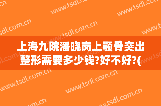上海九院潘晓岗上颚骨突出整形需要多少钱?好不好?(上海九院下颌骨整形)