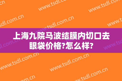 上海九院马波结膜内切口去眼袋价格?怎么样?