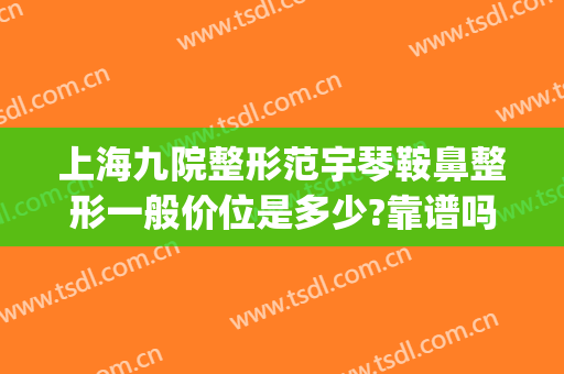 上海九院整形范宇琴鞍鼻整形一般价位是多少?靠谱吗?(上海九院整形鼻子案例)