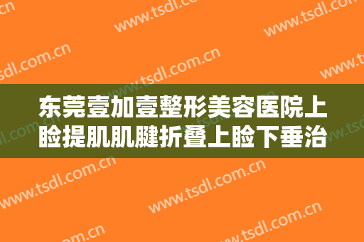 东莞壹加壹整形美容医院上睑提肌肌腱折叠上睑下垂治疗一般价位是多少钱?有哪些优势?