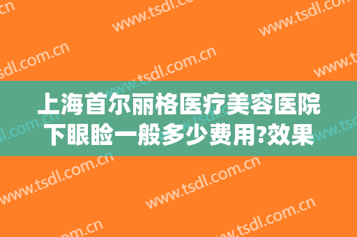 上海首尔丽格医疗美容医院下眼睑一般多少费用?效果怎么样?(上海首尔丽格眼综合)