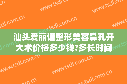 汕头爱丽诺整形美容鼻孔开大术价格多少钱?多长时间恢复?(鼻头大做整容大概花多少钱)