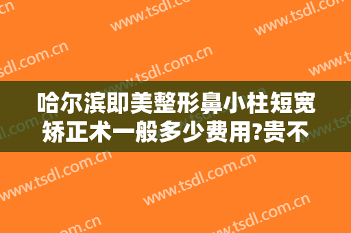 哈尔滨即美整形鼻小柱短宽矫正术一般多少费用?贵不贵?