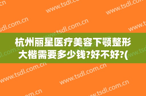 杭州丽星医疗美容下颚整形大楷需要多少钱?好不好?(杭州整形医院瘦脸针多少钱)
