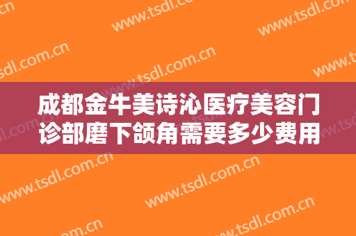 成都金牛美诗沁医疗美容门诊部磨下颌角需要多少费用?好不好?