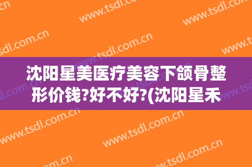 沈阳星美医疗美容下颌骨整形价钱?好不好?(沈阳星禾整形医院)