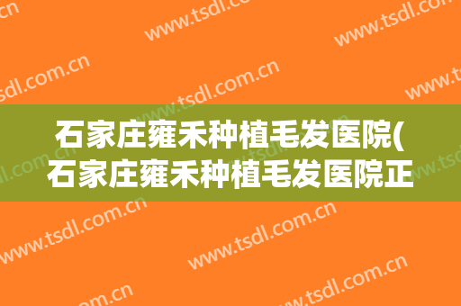 石家庄雍禾种植毛发医院(石家庄雍禾种植毛发医院正规吗)