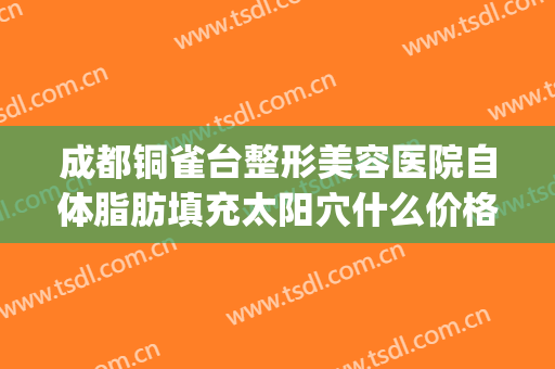 成都铜雀台整形美容医院自体脂肪填充太阳穴什么价格?有哪些优势?(云南填充脂肪铜雀台怎么样)