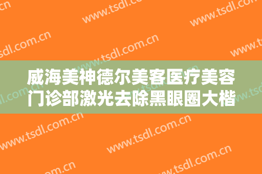 威海美神德尔美客医疗美容门诊部激光去除黑眼圈大楷需要多少费用?效果怎么样?