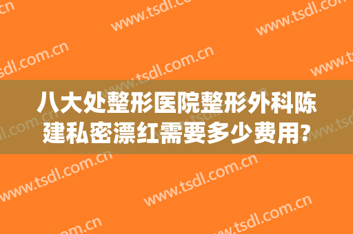 八大处整形医院整形外科陈建私密漂红需要多少费用?有哪些优势?(八大处整形收费)