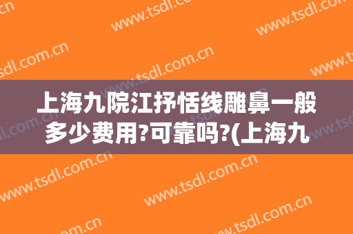 上海九院江抒恬线雕鼻一般多少费用?可靠吗?(上海九院做鼻子价格)
