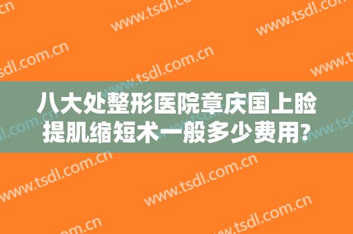 八大处整形医院章庆国上睑提肌缩短术一般多少费用?怎么样?