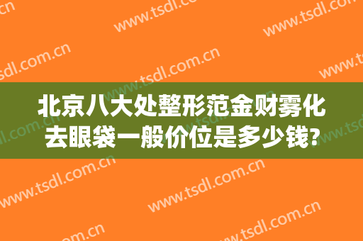 北京八大处整形范金财雾化去眼袋一般价位是多少钱?贵不贵?(北京八大处去眼袋手术价格)