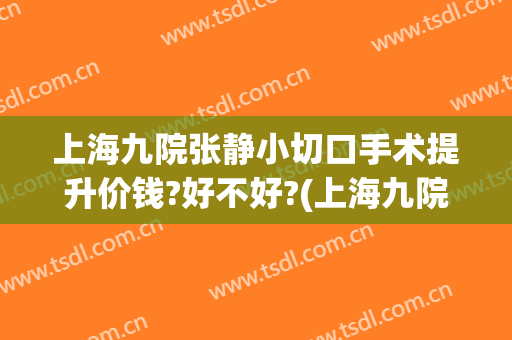 上海九院张静小切口手术提升价钱?好不好?(上海九院小切口面部提升价格)