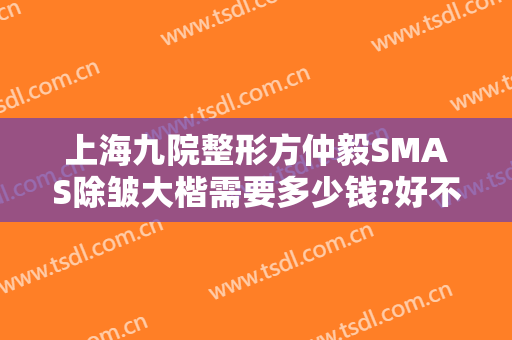 上海九院整形方仲毅SMAS除皱大楷需要多少钱?好不好?