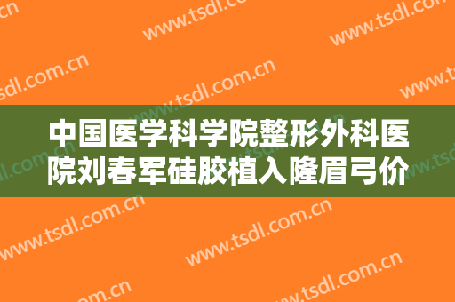 中国医学科学院整形外科医院刘春军硅胶植入隆眉弓价格表!好不好?