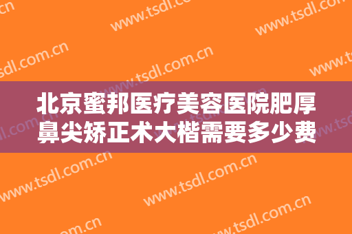 北京蜜邦医疗美容医院肥厚鼻尖矫正术大楷需要多少费用?需要多久恢复?