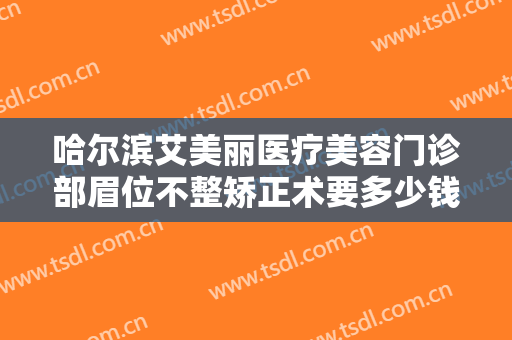 哈尔滨艾美丽医疗美容门诊部眉位不整矫正术要多少钱?多长时间恢复?