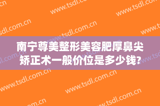 南宁尊美整形美容肥厚鼻尖矫正术一般价位是多少钱?效果怎么样?(重庆整形鼻尖多少钱)