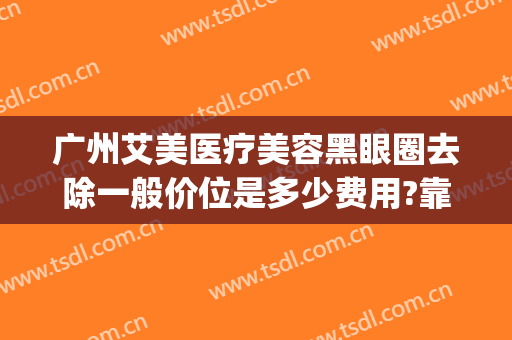 广州艾美医疗美容黑眼圈去除一般价位是多少费用?靠谱吗?(医美去除黑眼圈多少钱)