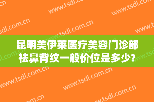 昆明美伊莱医疗美容门诊部祛鼻背纹一般价位是多少?靠谱吗?(云南伊莱美整形医院)