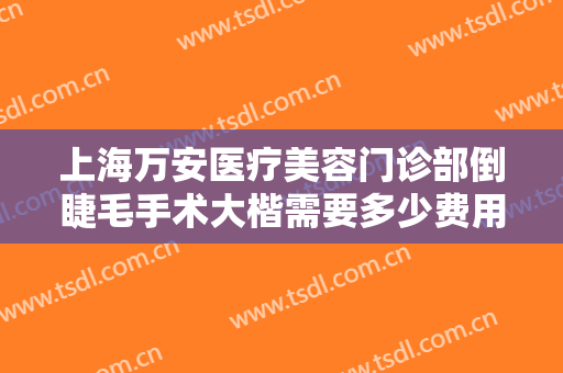 上海万安医疗美容门诊部倒睫毛手术大楷需要多少费用?靠谱吗?